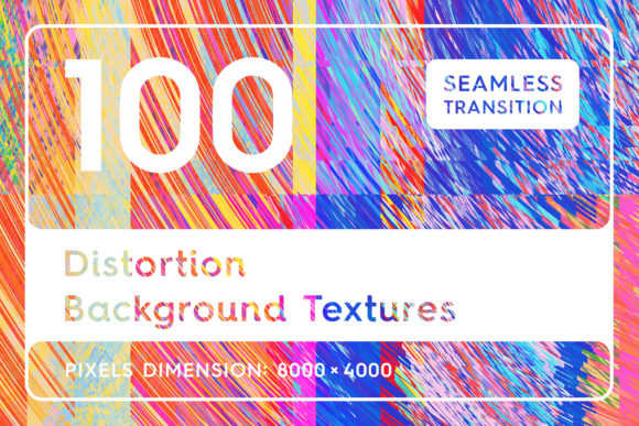 100 Distortion Background Textures: Bold Glitch Art