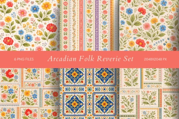Arcadian Folk Reverie: Folk-Inspired Design Assets