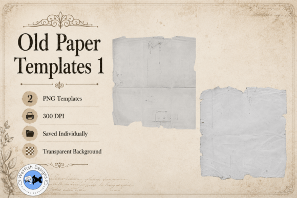 Authentic Aged Texture: Using Old Paper PNG Templates 1