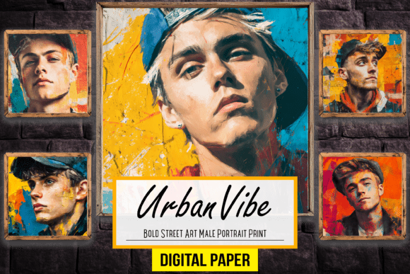 Bold Street Art Male Portrait: Elevate Your Space with Urban Energy