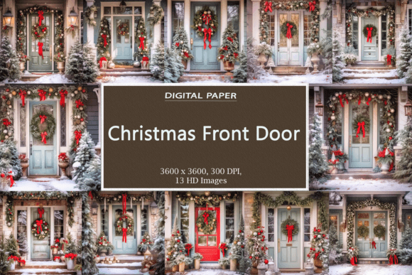 Christmas Front Door: A Festive Design Asset for Holiday Projects