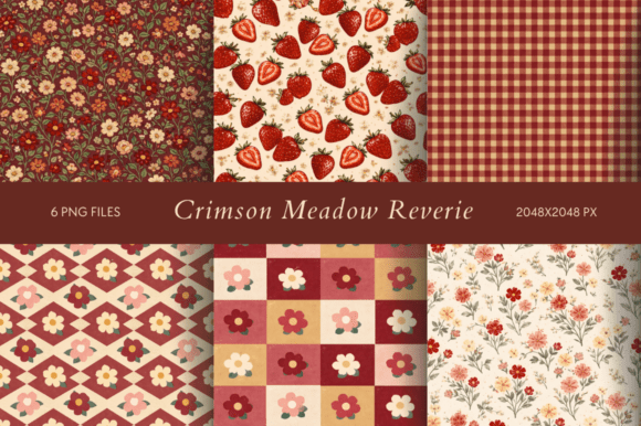 Crimson Meadow Reverie: A Vintage Countryside Typeface