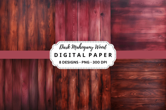 Dark Mahogany Wood Digital Paper: A Designer's Go-To Asset