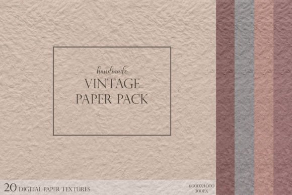 Elevate Your Projects with the Vintage Digital Handmade Paper Set