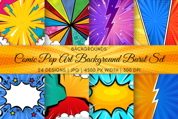 Energize Your Designs with Comic Pop Art Backgrounds