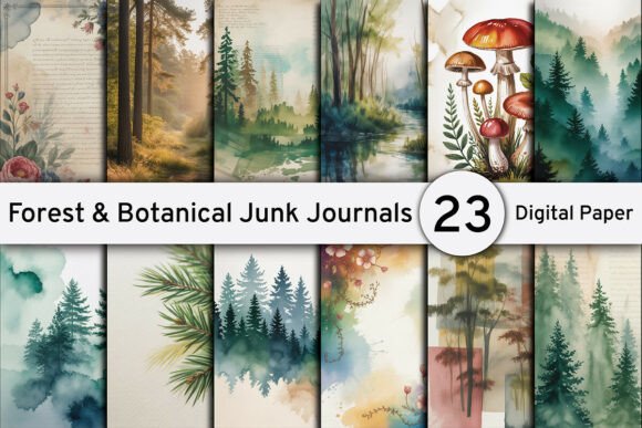 Forest & Botanical Junk Journal Pages: A Designer's Guide