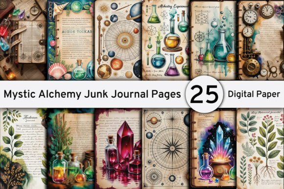 Mystic Alchemy Junk Journal Pages: Creative Design Foundations