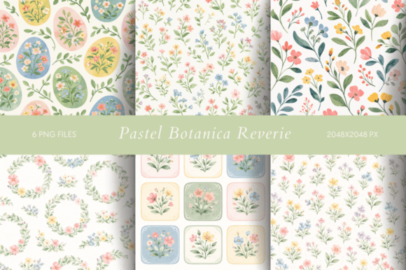 Pastel Botanica Reverie: A Soft Touch for Modern Design