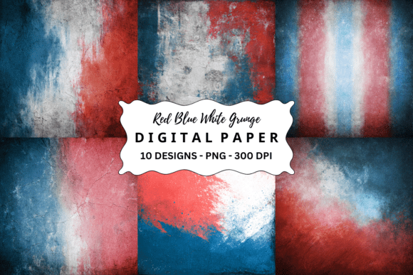 Red Blue White Grunge Background: A Bold Graphic Asset