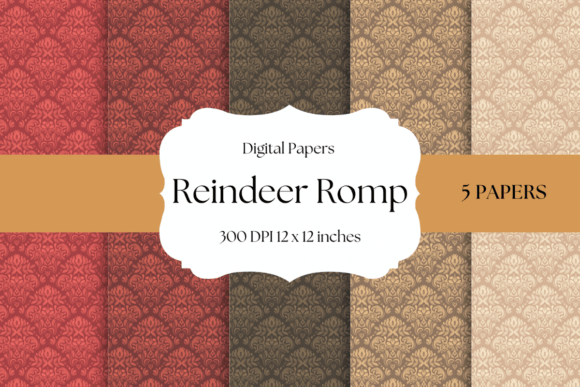 Reindeer Romp Digital Papers for Festive Creations