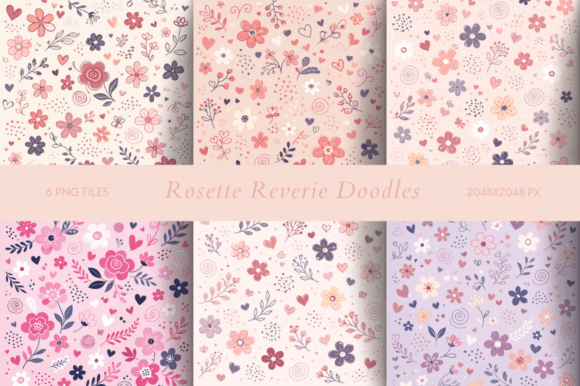 Rosette Reverie Doodles: A Soft Touch for Modern Design