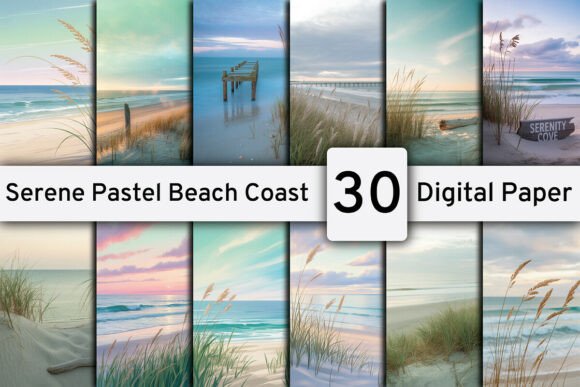 Serene Pastel Beach Coast Digital Papers: A Designer's Guide
