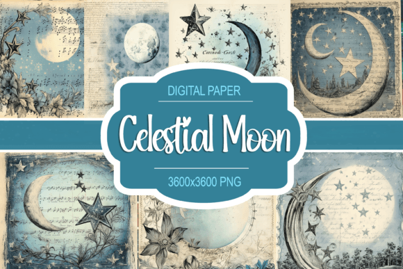 Shabby Chic Celestial Moon: Whimsical Design for Dreamy Projects