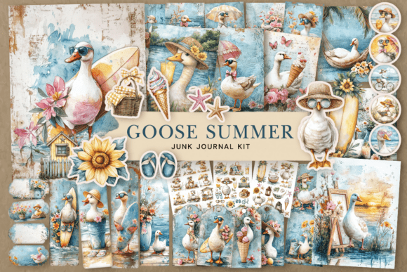 Summer Goose Junk Journal Kit: A Whimsical Creative Toolkit