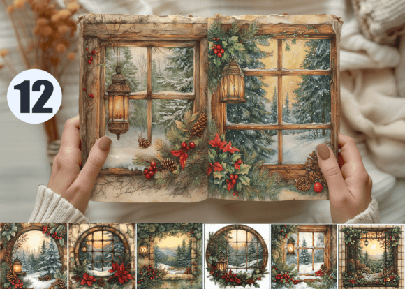 Vintage Christmas Frosted Window: Capturing Holiday Nostalgia