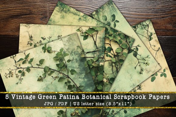 Vintage Green Patina Botanical Scrapbook: A Designer's Guide