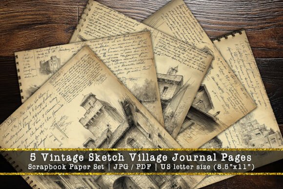 Vintage Sketch Village Scrapbook Paper: A Designer's Guide